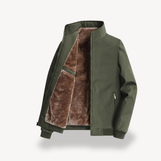Men’s Sherpa Interior Zip Jacket – Casual Daily Style