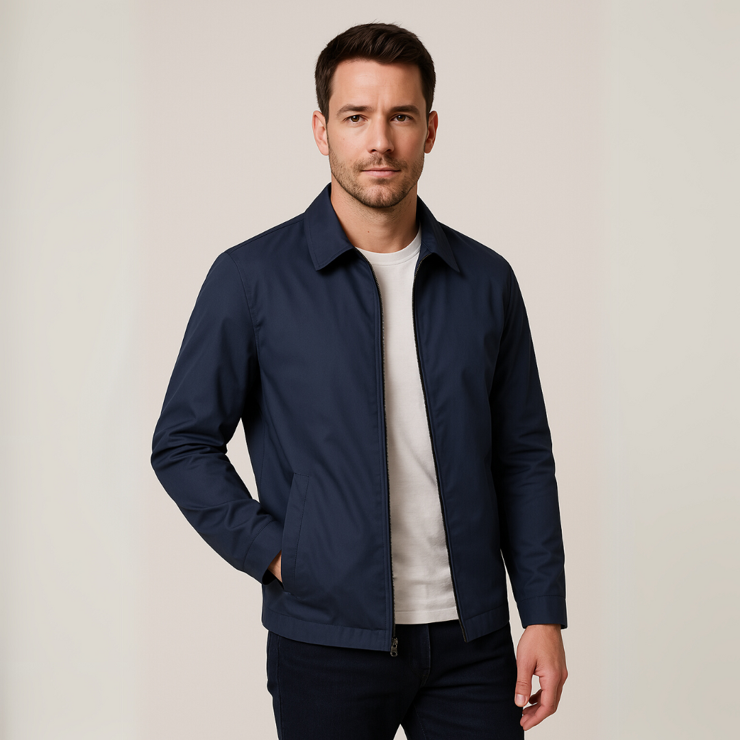 Men’s Everyday Jacket – Clean Zip-Front Design