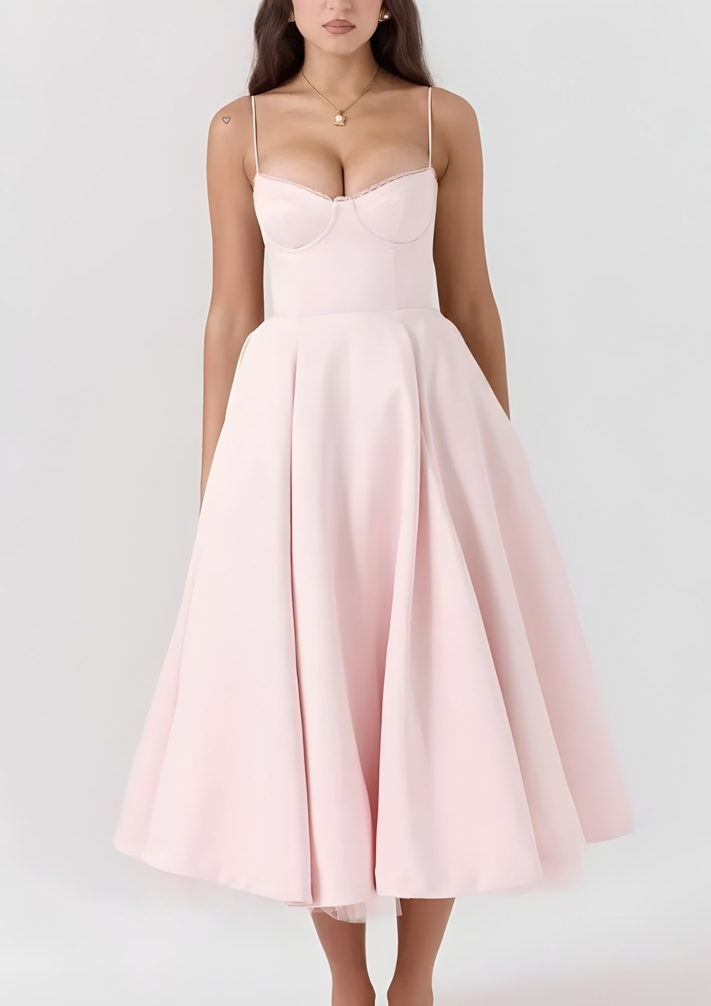 Women’s Long Satin Dress with Flowing Silhouette for Evening Events