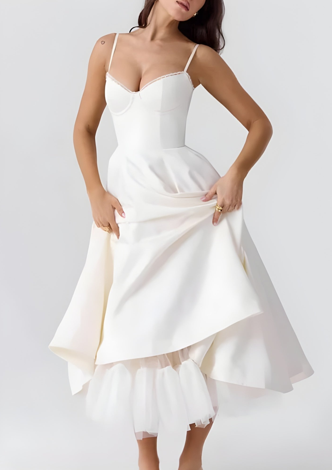 Women’s Long Satin Dress with Flowing Silhouette for Evening Events